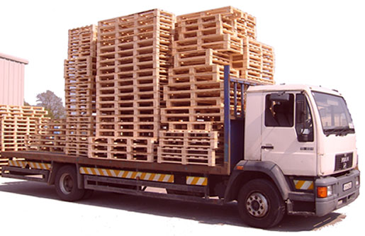 lorry with load of pallets